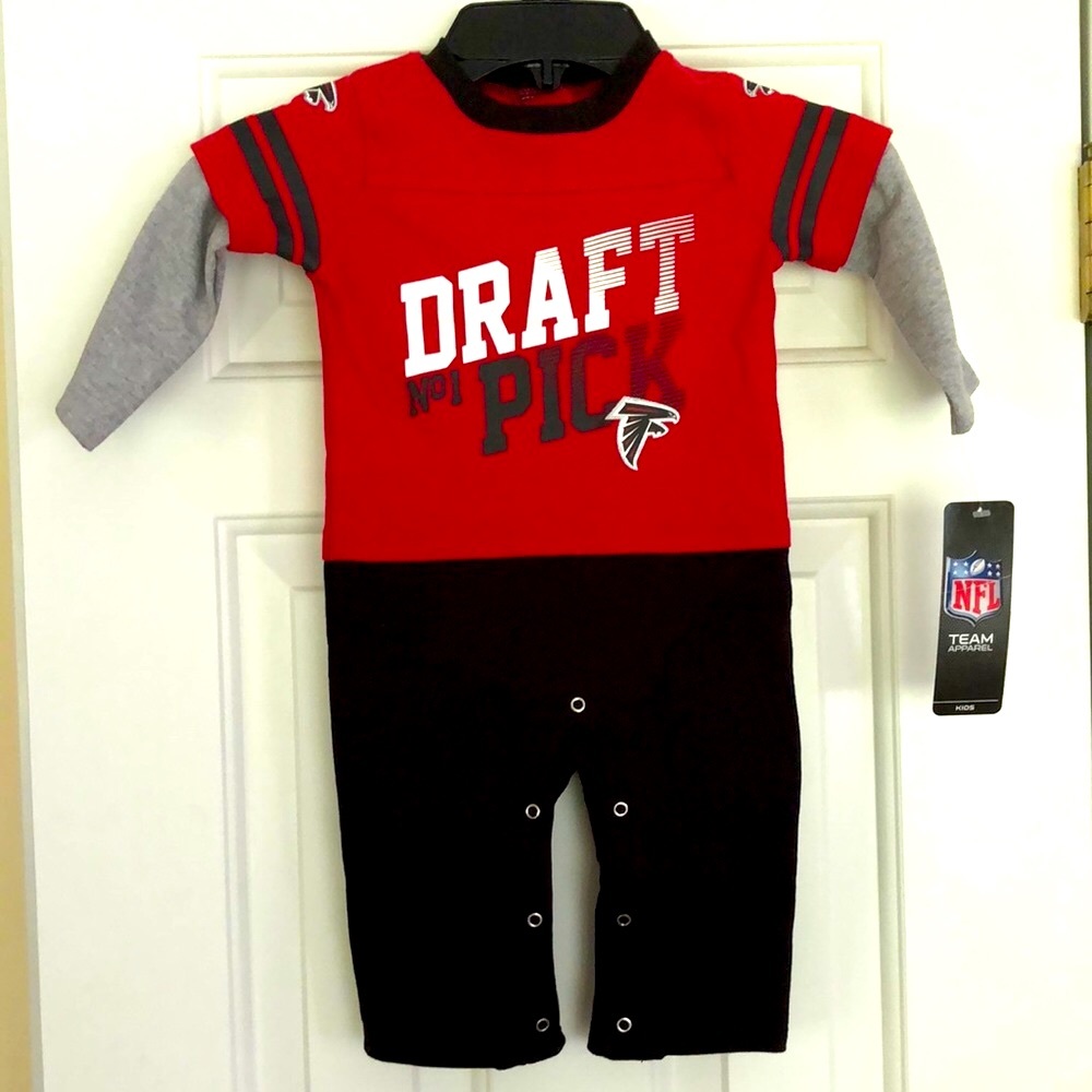 New NFL Atlanta Falcons kids Draft No 1 Pick team apparel.  Size 6/9 months.